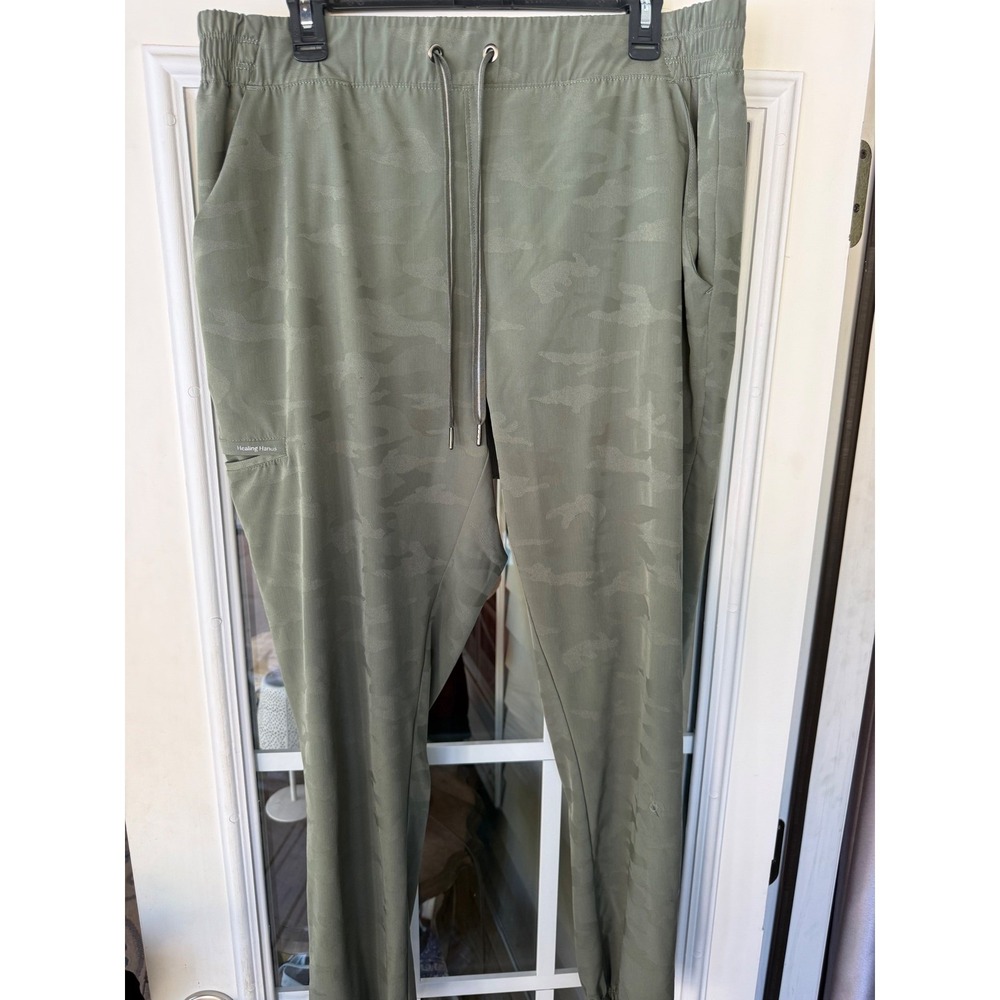 Healing Hands Purple Label Tate jogger scrub pants XL green camo nurse dr - Picture 1 of 9